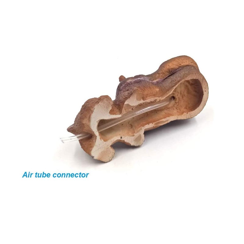 Superdream Frog Air Stone Bubbler Aerating Aquarium Ornament Fish Tunk Decorations (Hippopotamus) - Image 5